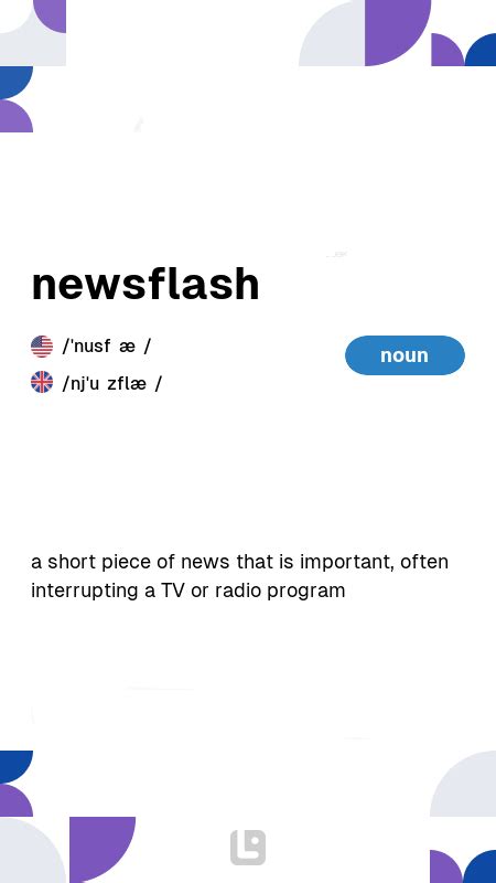 news flash example|NEWS FLASH Definition & Meaning .